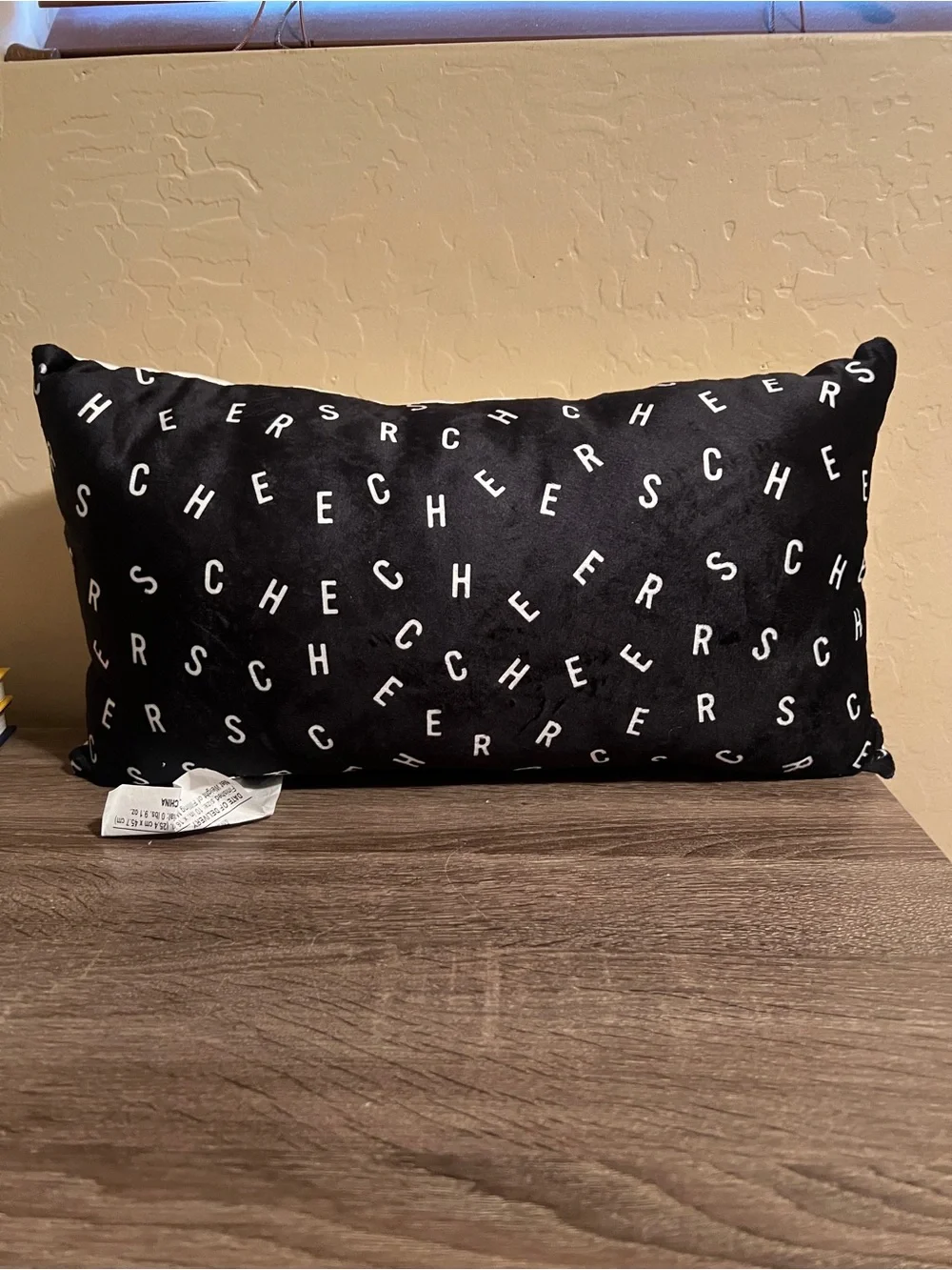 Target Bullseye Cheers Throw Lumbar Pillow Black White NWT